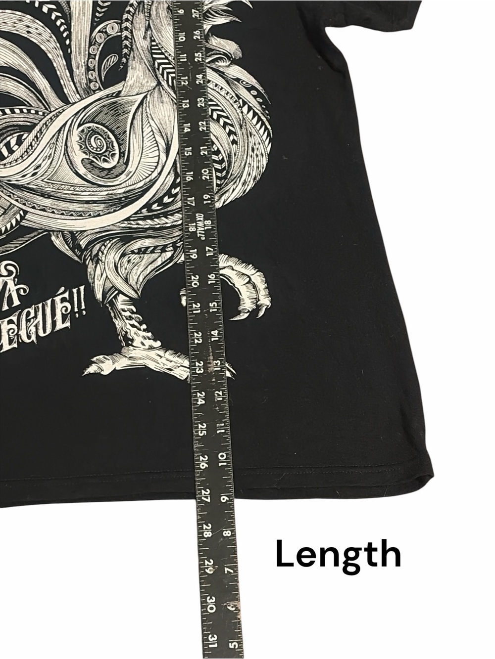 Men's Black Graphic Rooster Short Sleeve Tee - Picture 3 of 5